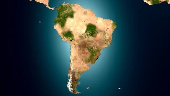 南美洲的沙漠化-大灾难4K动画