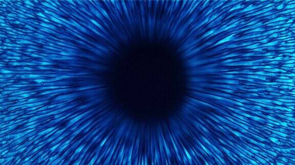 通过显微镜看到的突变蓝色细胞