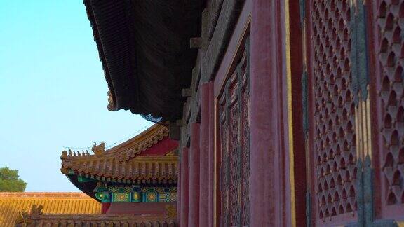 这是紫禁城内部古门的特写镜头紫禁城是中国古代皇帝的宫殿