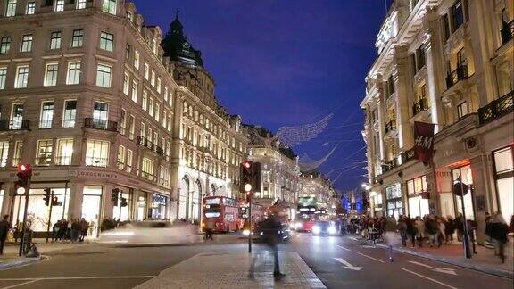伦敦牛津街4K圣诞和购物