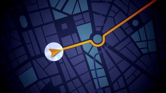 GPS导航定位无缝循环2d视图