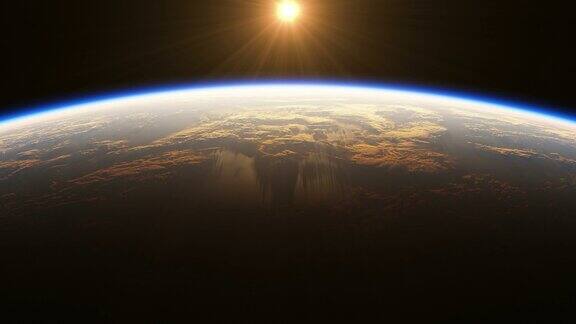 4k神奇的地球日出从太空看地球