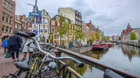 阿姆斯特丹运河城市的地标和历史