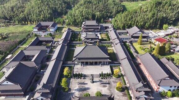 航拍中国寺庙和古建筑