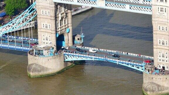 4K塔桥英国伦敦夏天