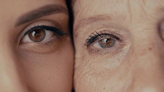 老女人和年轻女人的眼睛