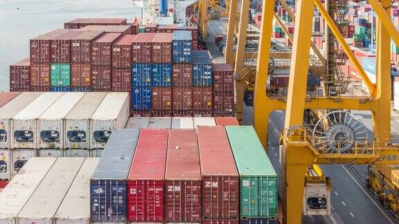 4K延时:集装箱船在进出口业务和物流