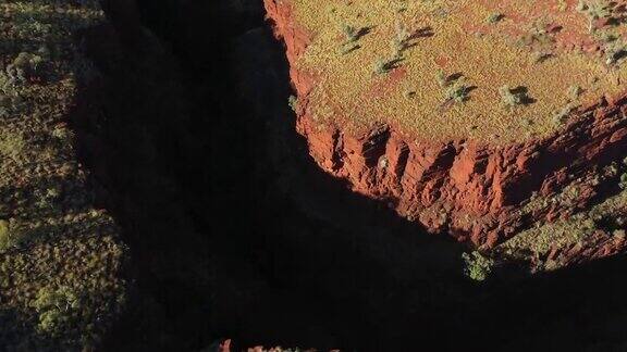 卡里吉尼国家公园峡谷的航拍视频澳大利亚西部