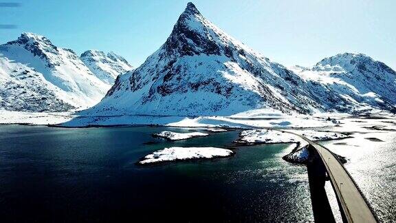 挪威的莱因景观鸟瞰图