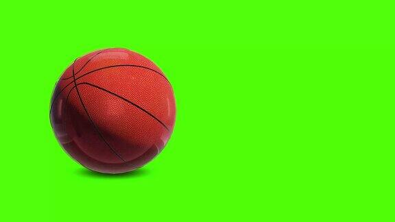 4K篮球动画在绿色背景