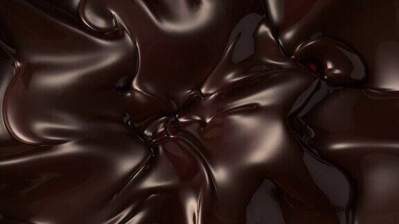 酸樱桃掉进黑巧克力里