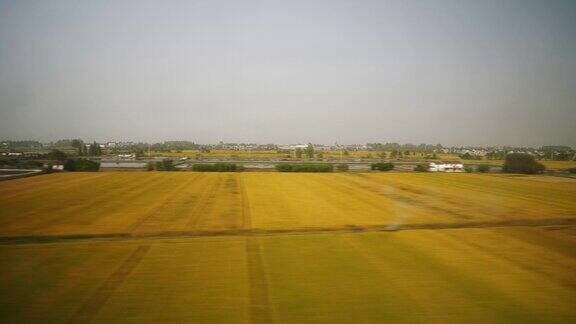 白天时间杭州城区火车公路旅行边窗pov全景4k中国