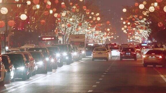 西安城市交通夜景中国