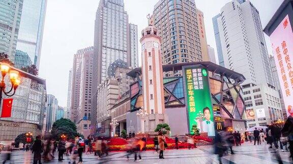 缩小人们在重庆商业中心行走的时间