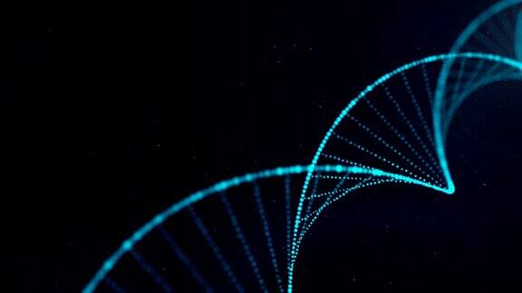 科学家在实验室进行测试分析蓝色DNA序列