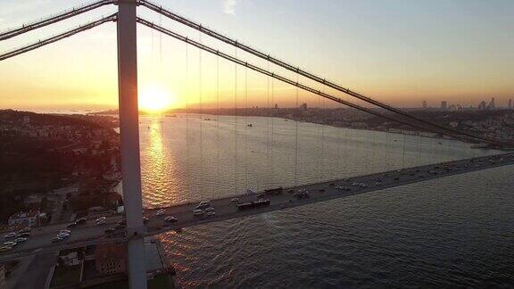 伊斯坦布尔博斯普鲁斯的日落