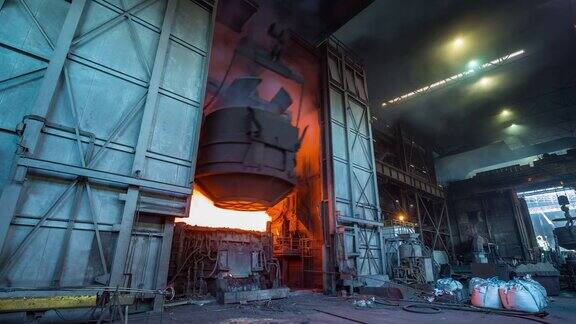 白俄罗斯工厂内工业室内全景4k时间流逝