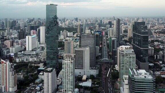 4k分辨率鸟瞰图的城市景观曼谷城市泰国