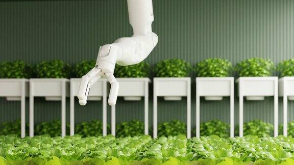 智能机器人农民概念农业科技自动化