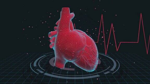 心脏感染疾病心跳-4K循环医学背景
