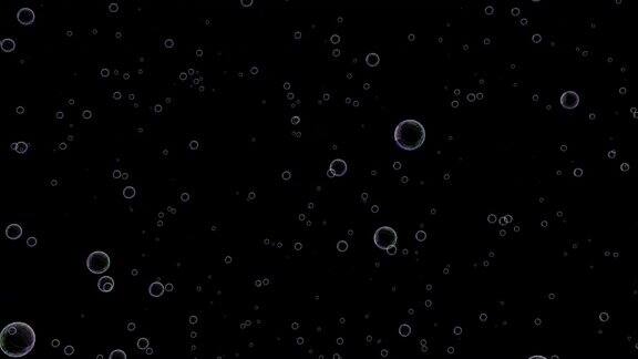 三维渲染气泡球漂浮模拟