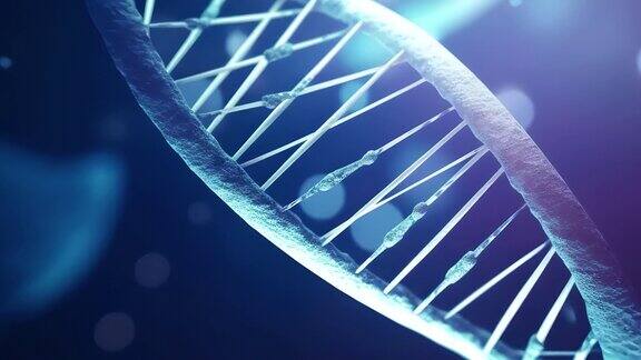 DNA链螺旋遗传学数字DNA动画
