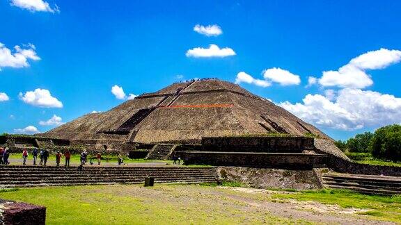 特奥蒂瓦坎墨西哥城古中美洲金字塔时光流逝