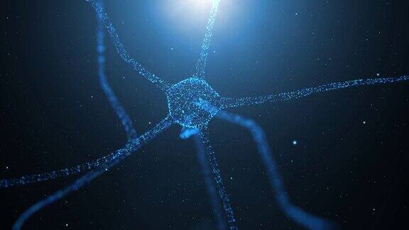 数字神经元结构复制空间动画背景