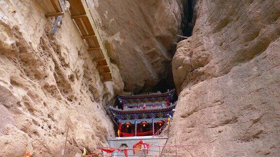 中国古代传统走廊天水巫山水幕洞窟中国甘肃