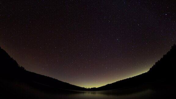 夜晚繁星点点的天空(白鹤湖)银河