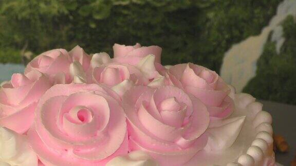 奶油玫瑰饼干蛋糕