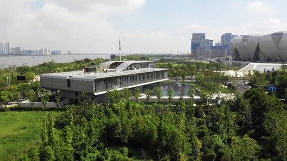 钱江新CBD城市景观杭州一个现代化的城市