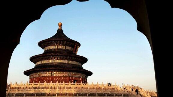 北京天坛下午晚些时候的景色