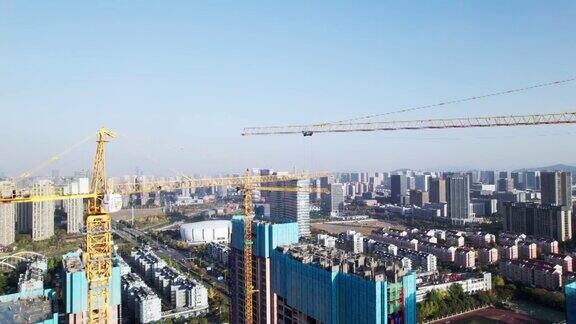 杭州建筑工地鸟瞰图