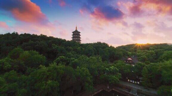 鸟瞰雷峰塔