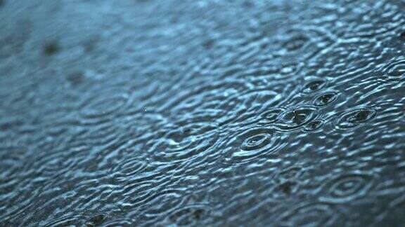 雨点落在水面上
