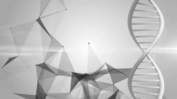用于科学研究的DNA基因工程人类基因组3D渲染