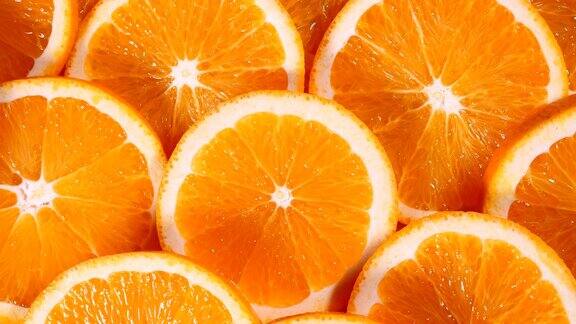 将橙色组切成薄片