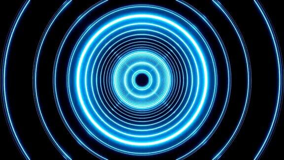 美丽的抽象圆形隧道与光线移动快几个视频元素的集合穿越虫洞背景未来主义隧道循环3d动画艺术概念