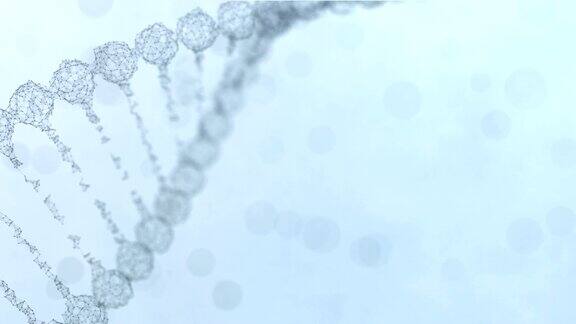 旋转丛DNA链与脉冲运行-浅蓝色版本