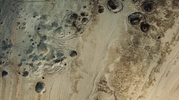 以色列死海坑的鸟瞰图