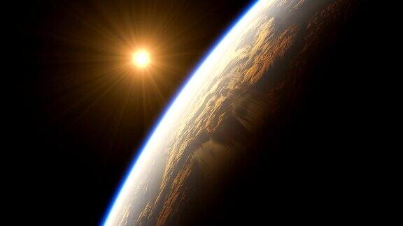 神奇的地球日出从太空看地球