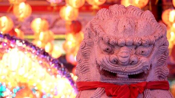 中国传统的狮子看门人