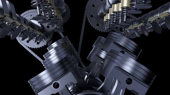 原始动力V8发动机准确工作并产生动力