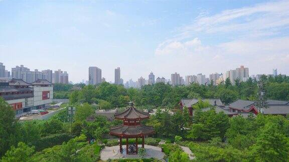 中国西安大慈恩寺大雁塔古建筑景观优美