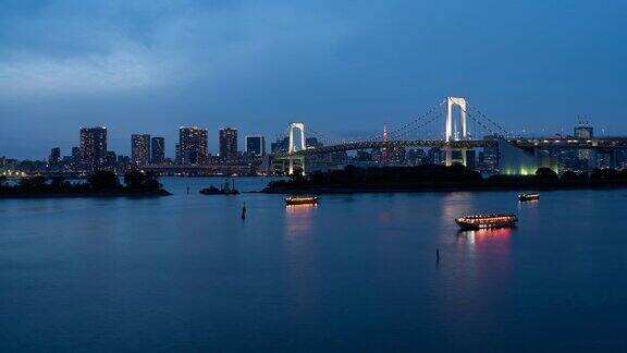 日以继夜:彩虹桥东京塔和游轮日本东京