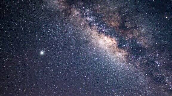 银河系和星系天空天文学的时间推移