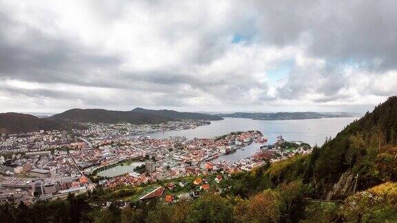 时光流逝挪威奥勒松白天的景色