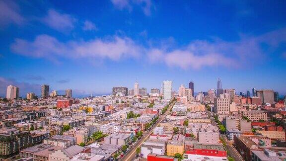 时间推移-旧金山市中心全景-4K
