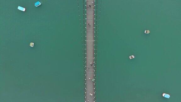 碧滩悬索桥俯视图